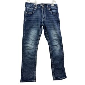 True‎ Luck Jeans Men's Blue Wash Straight Leg Denim Pants Size 30x32